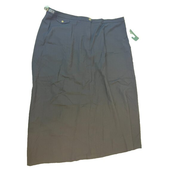 Lauren Ralph Lauren Women's Black Balmoral Mid Length Skirt Size 22W - Picture 1 of 6